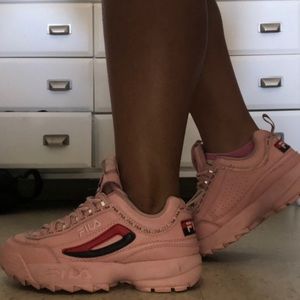 Pink Fila Disruptors